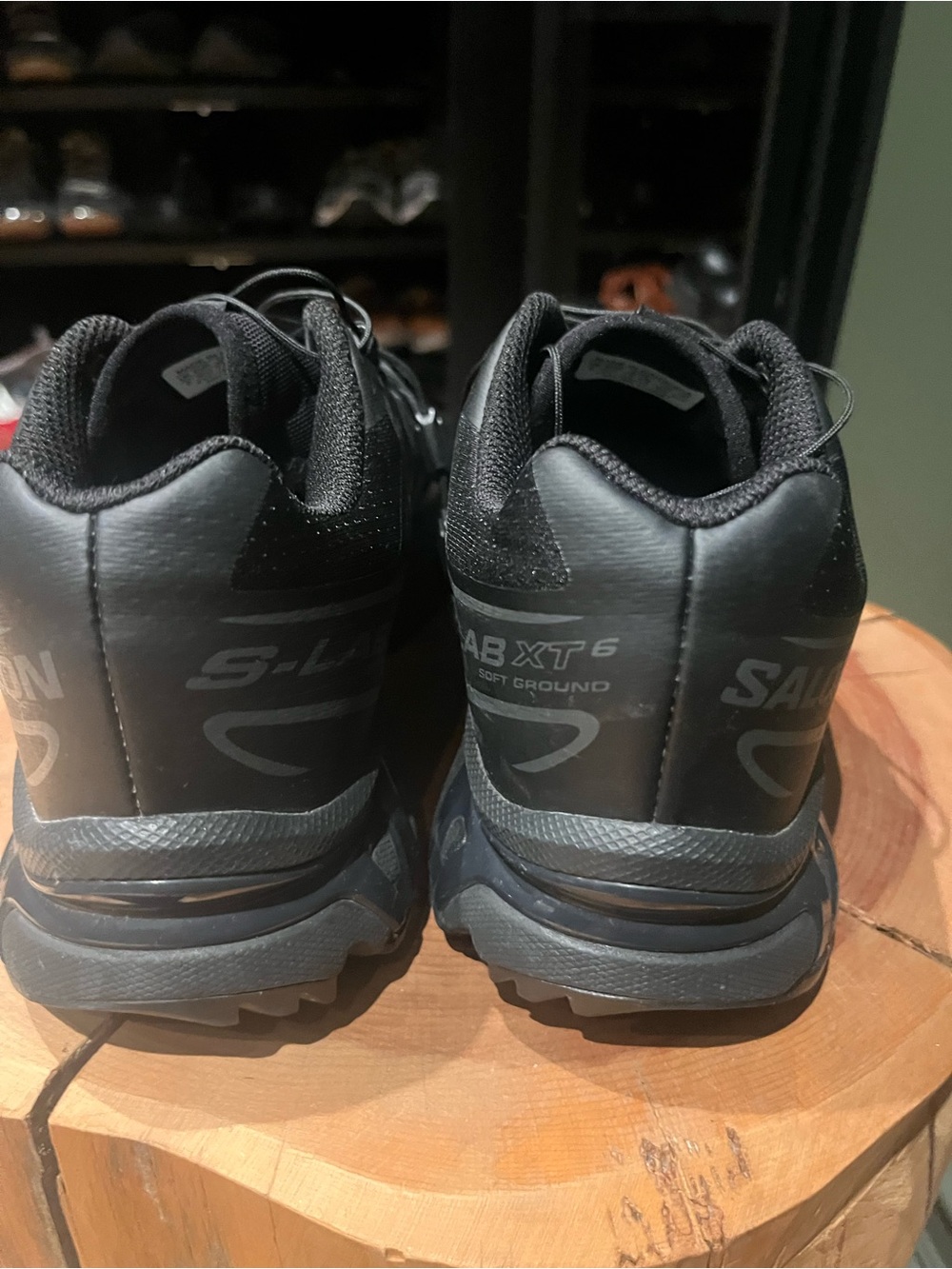 Salomon Black Trail Runners with Blue and Yellow Accents - Picture 4 of 4
